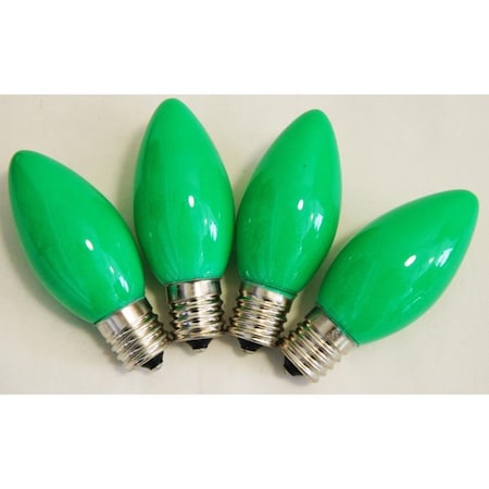 Celebrations Celebrations Incandescent C7 Green 4 ct Replacement Christmas Light Bulbs 0.08 ft. BU4C7OGRA